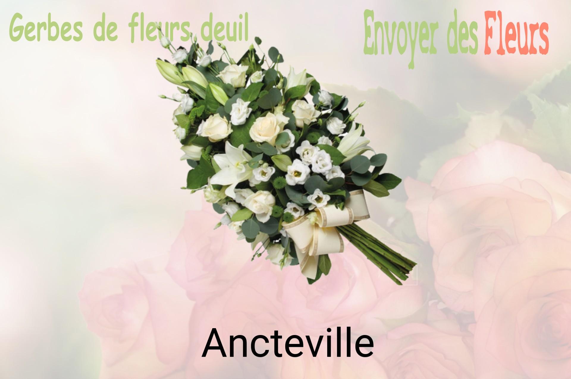 Gerbe de fleurs de deuil livrée à Ancteville